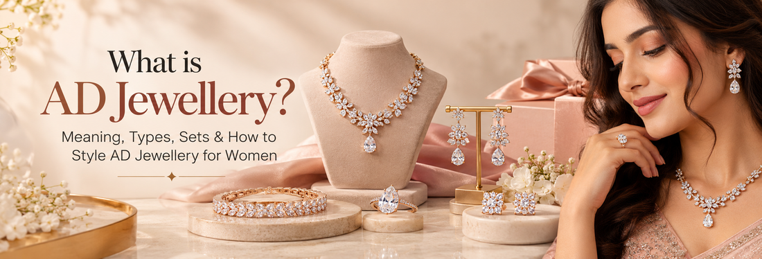 AD Jewellery: Meaning, AD Stone, Types, Sets & How to Style AD Jewellery for Women