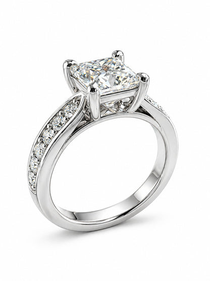 Shafaf Silver Toned AD Stone Ring For Women & Girls
