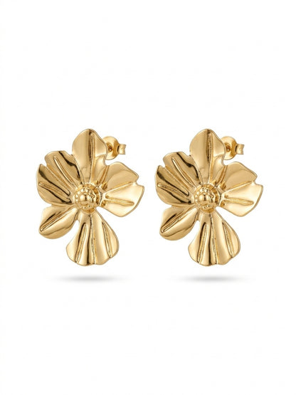 Shafaf Gold Flower Anti Tarnish Earrings for Women and Girls