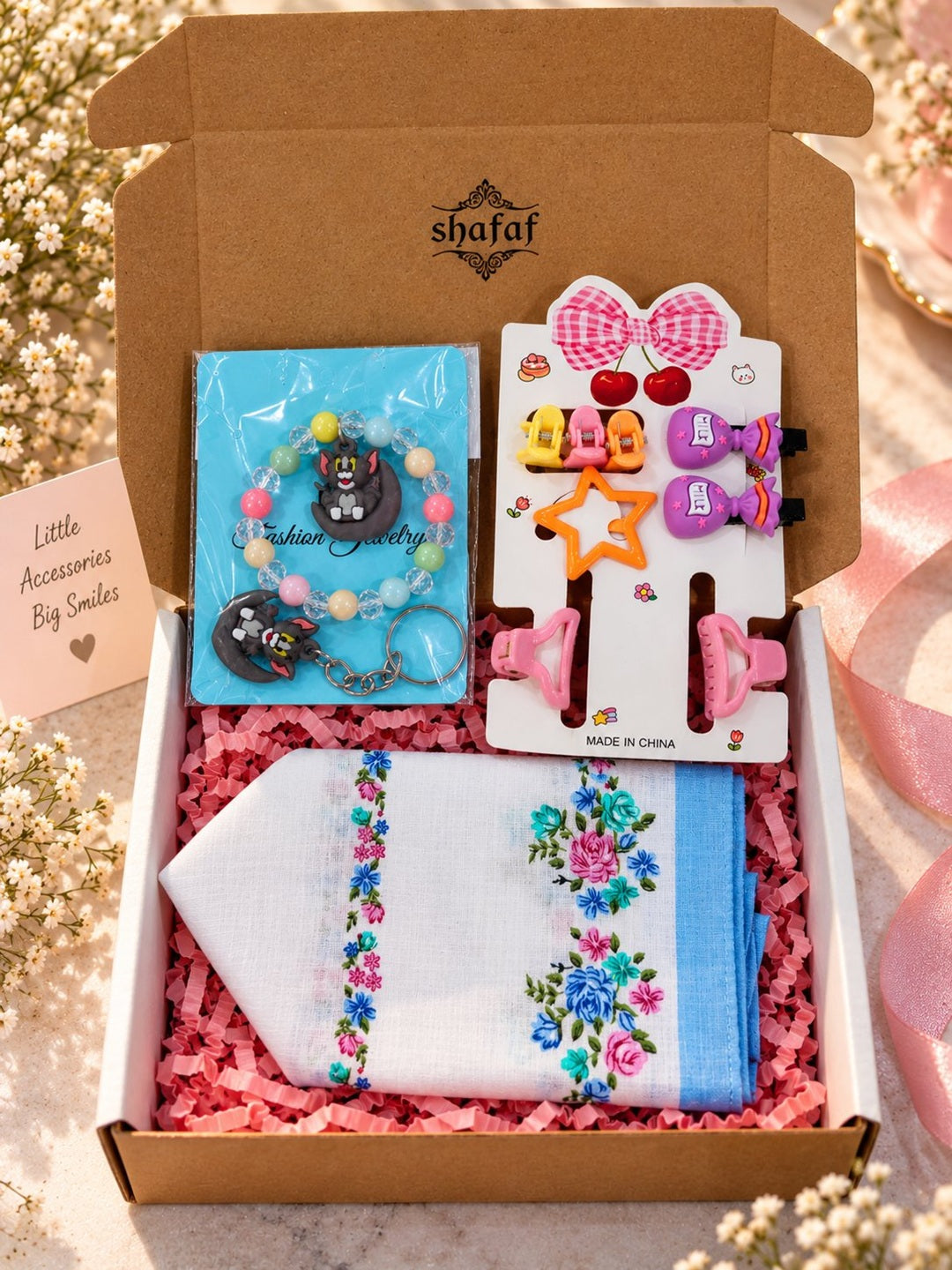 Charming cartoon character jewelry and hair accessories gift combo set for girls