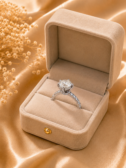 Shafaf Women’s American Diamond Studded, Adjustable Solitaire Ring | Perfect for Engagement, Ring Ceremony, Gifting & Valentine’s Day | Adjustable Stylish Jewelry for Girls & Women