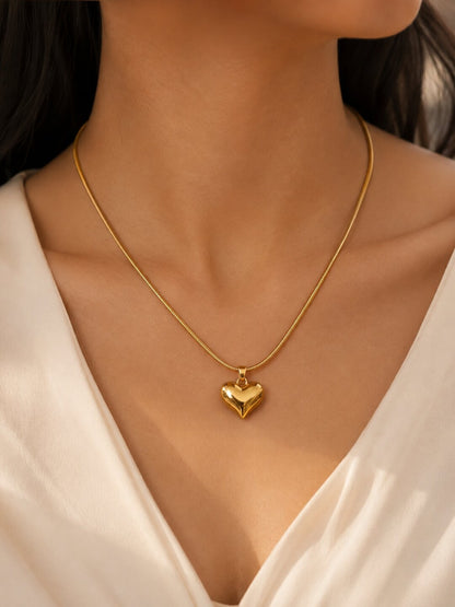 Shafaf Puffed Heart Pendant Necklace for Women