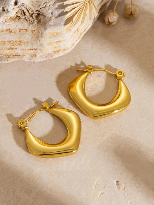 Shafaf Gold Plated Hoop Earrings for Women