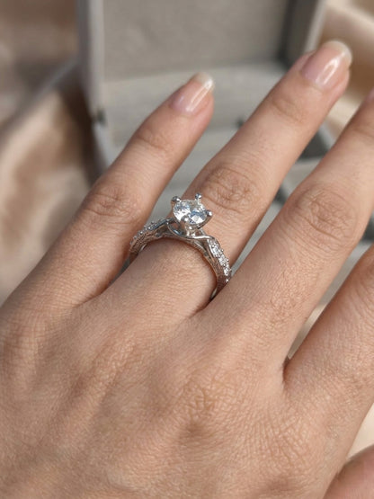 Shafaf Silver Toned AD Stone Ring For Women & Girls