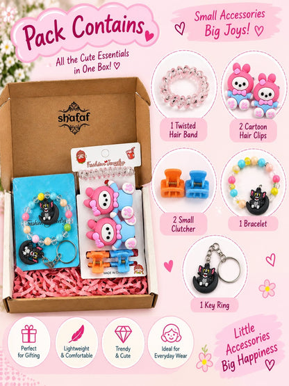 Adorable cartoon character jewelry and hair accessories gift combo set for girls