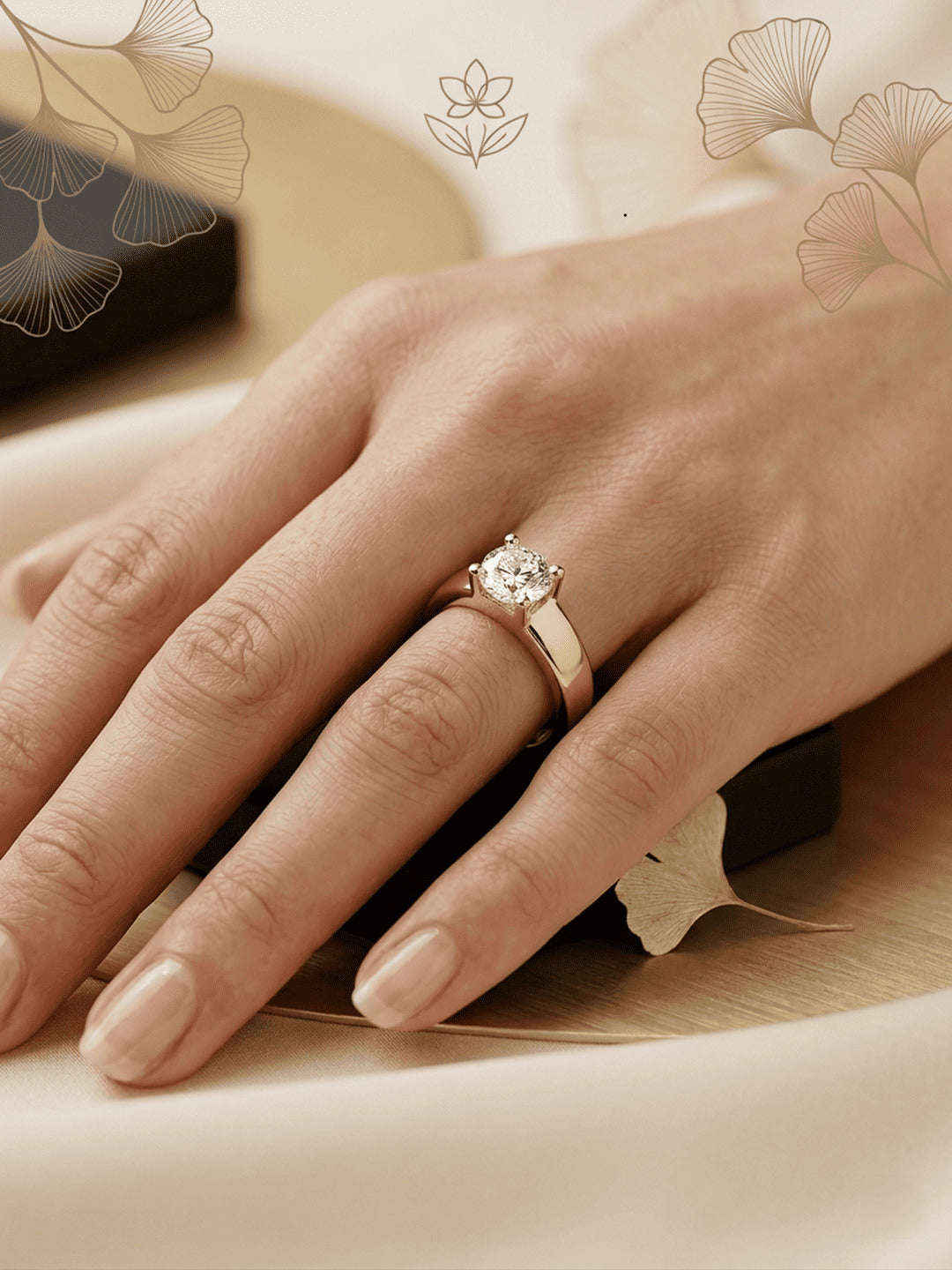 Shafaf Gold Plated Ring for Women | Adjustable Anti-Tarnish Cubic Zirconia Finger Ring | Premium Water-Resistant Daily Wear Jewellery