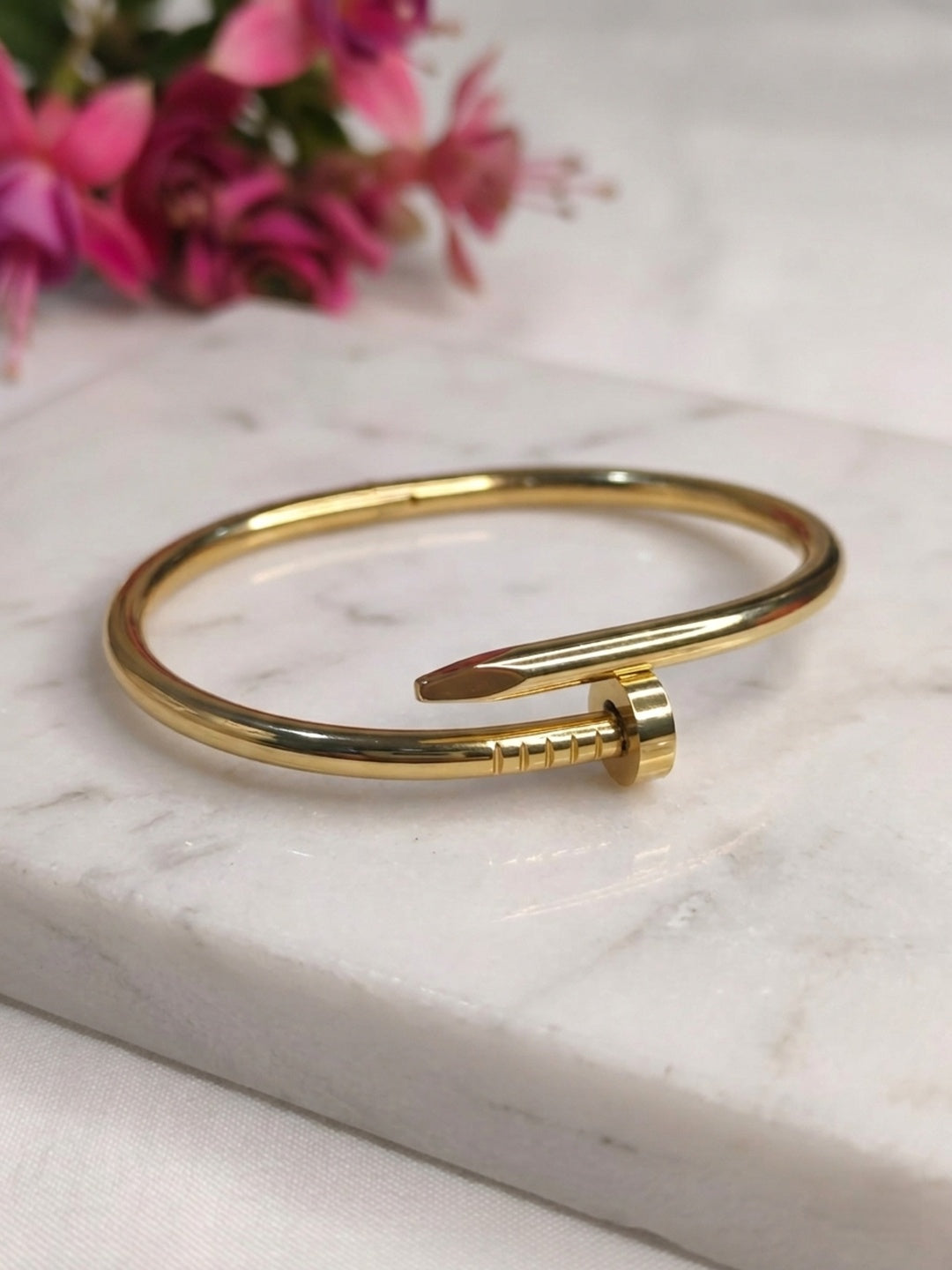 Shafaf Anti-Tarnish Bracelet Kadas | Premium Stone Studded Bracelets for gifting (Nail Bracelet)