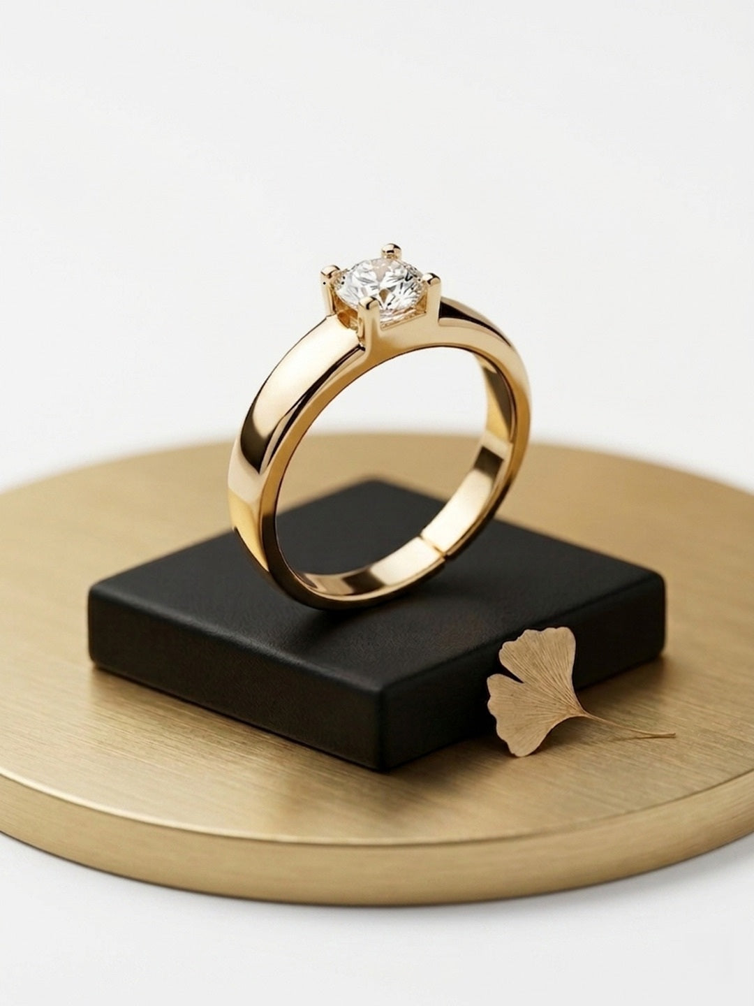 Shafaf Gold Plated Ring for Women | Adjustable Anti-Tarnish Cubic Zirconia Finger Ring | Premium Water-Resistant Daily Wear Jewellery
