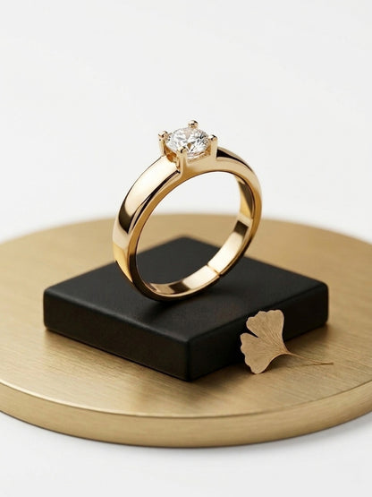 Shafaf Gold Plated Ring for Women | Adjustable Anti-Tarnish Cubic Zirconia Finger Ring | Premium Water-Resistant Daily Wear Jewellery