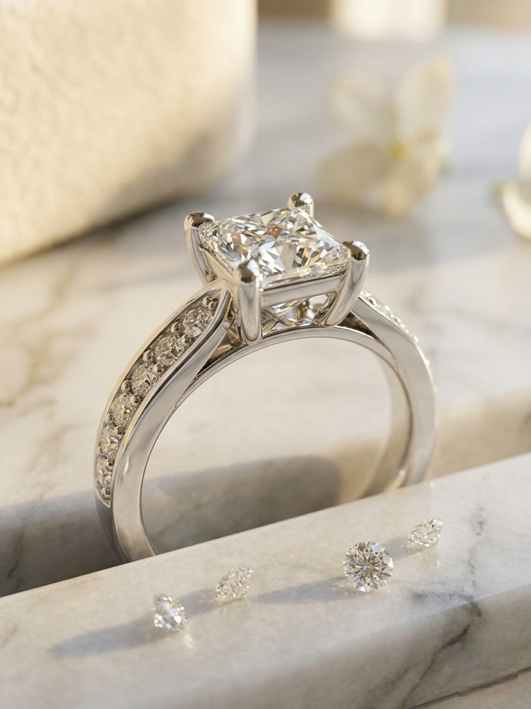 Shafaf Silver Toned AD Stone Ring For Women & Girls
