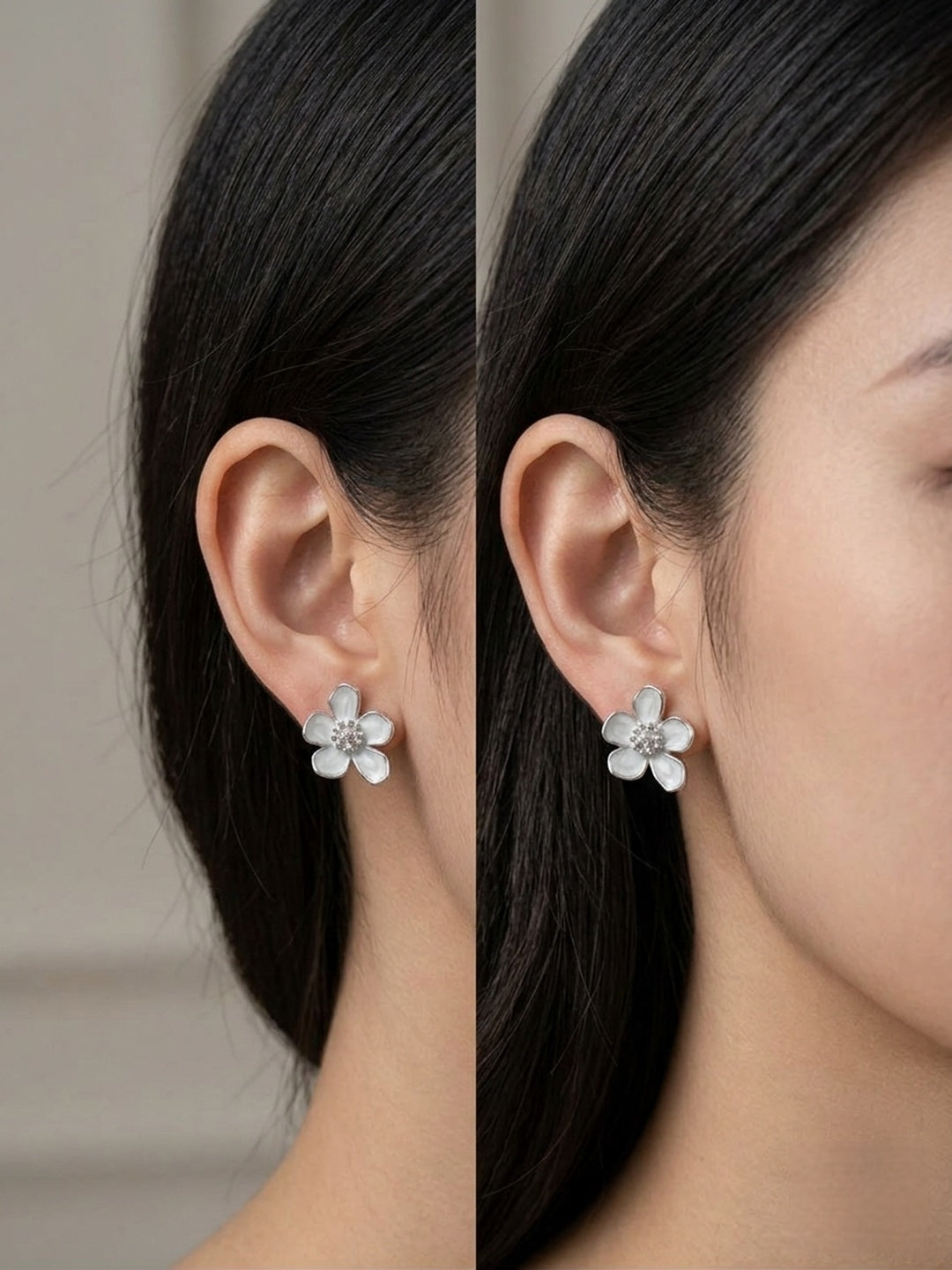 Shafaf Flower Stud Earrings for Women