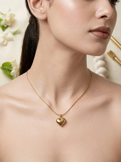 Shafaf Puffed Heart Pendant Necklace for Women