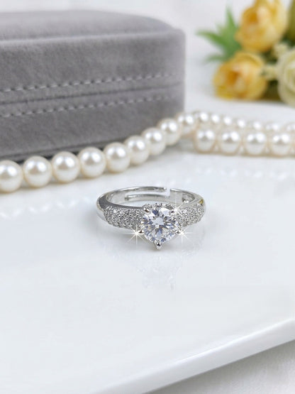 Shafaf Round Brilliant Cut american diamond Engagement Ring, Pave Set Band with CZ Stone, Bridal Jewellery