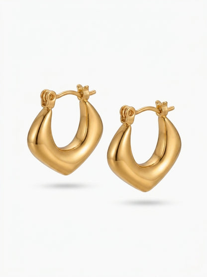 Shafaf Gold Plated Hoop Earrings for Women
