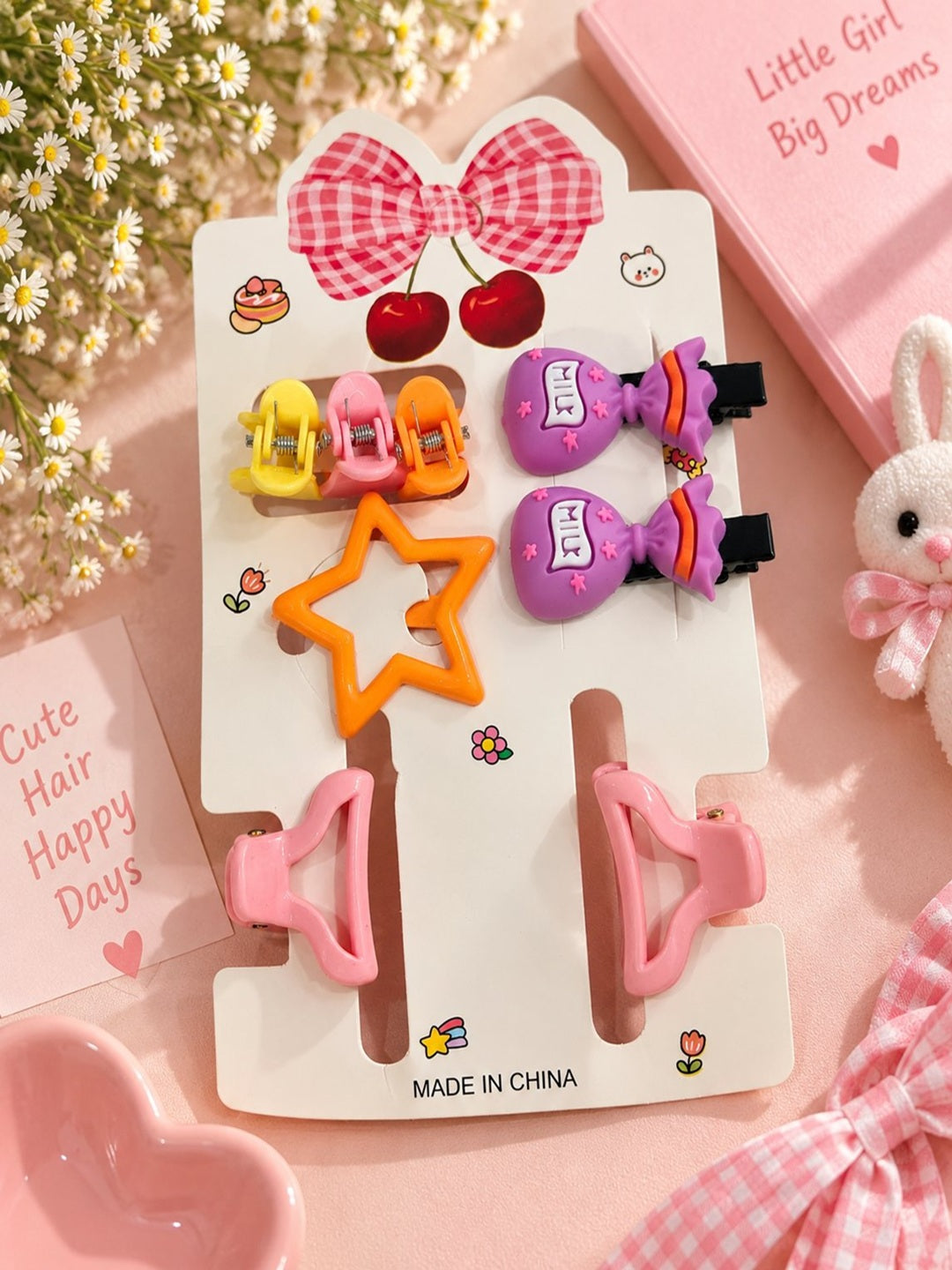 Adorable summer hair accessories and goggles gift combo set for girls
