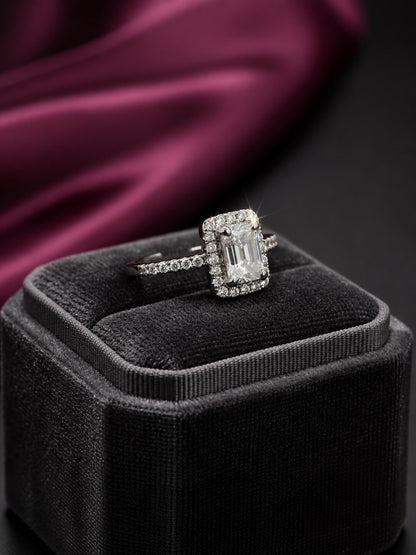 Shafaf American Diamond Studded Adjustable Ring for Women & Girls I Elegant Silver Ring, Perfect Gifting for Wedding, Valentines, Anniversary & Ceremonies, Sparkling Free Size Fashion Jewelry