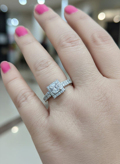Shafaf Luxury AD Studded Adjustable Bypass Ring for Women & Girls | Handcrafted Cubic Zirconia Dual Stone Square Solitaire Statement Ring | Elegant Jewelry Gift for Anniversary, valentine & Wedding