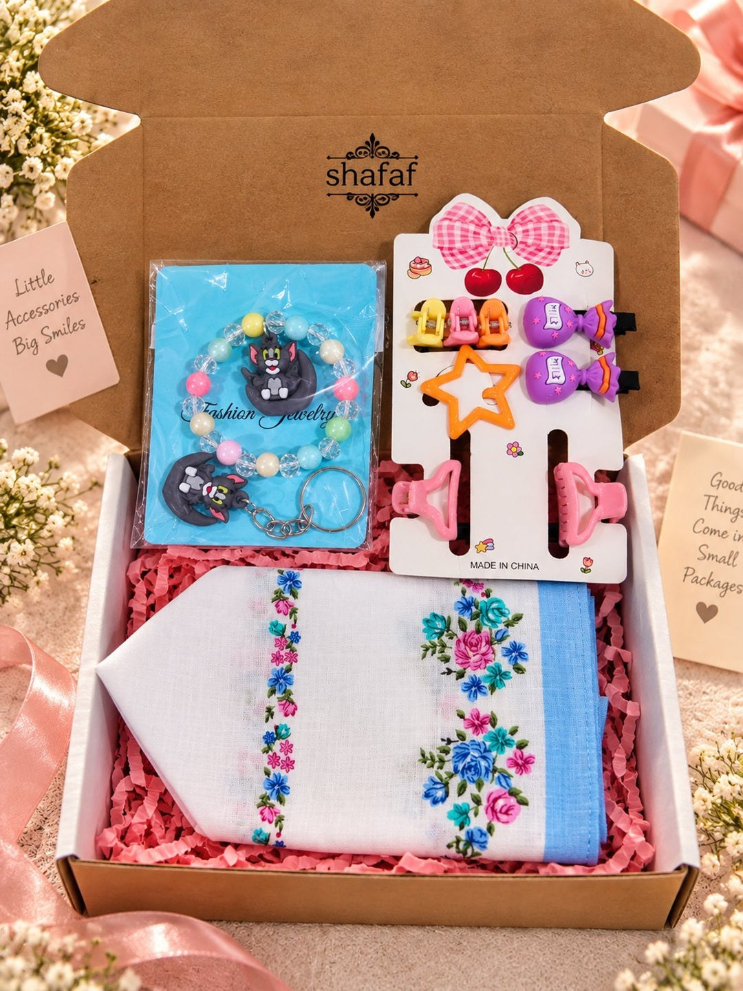 Charming cartoon character jewelry and hair accessories gift combo set for girls