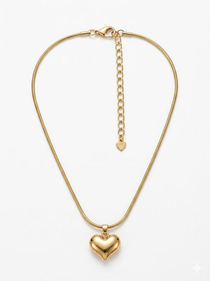 Shafaf Puffed Heart Pendant Necklace for Women