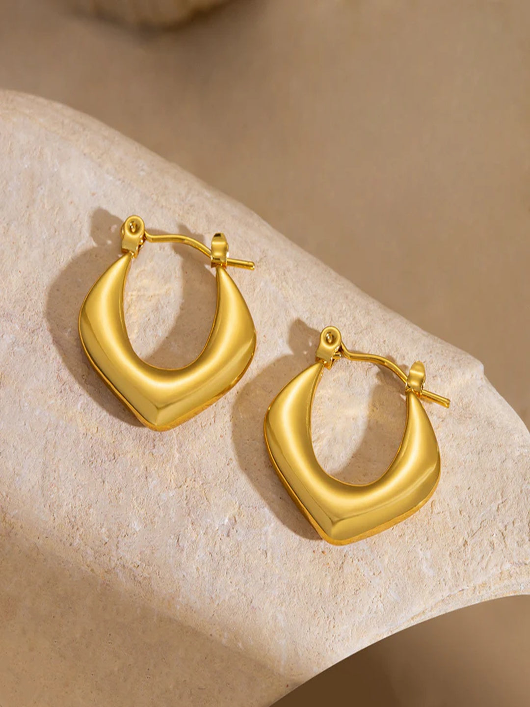 Shafaf Gold Plated Hoop Earrings for Women