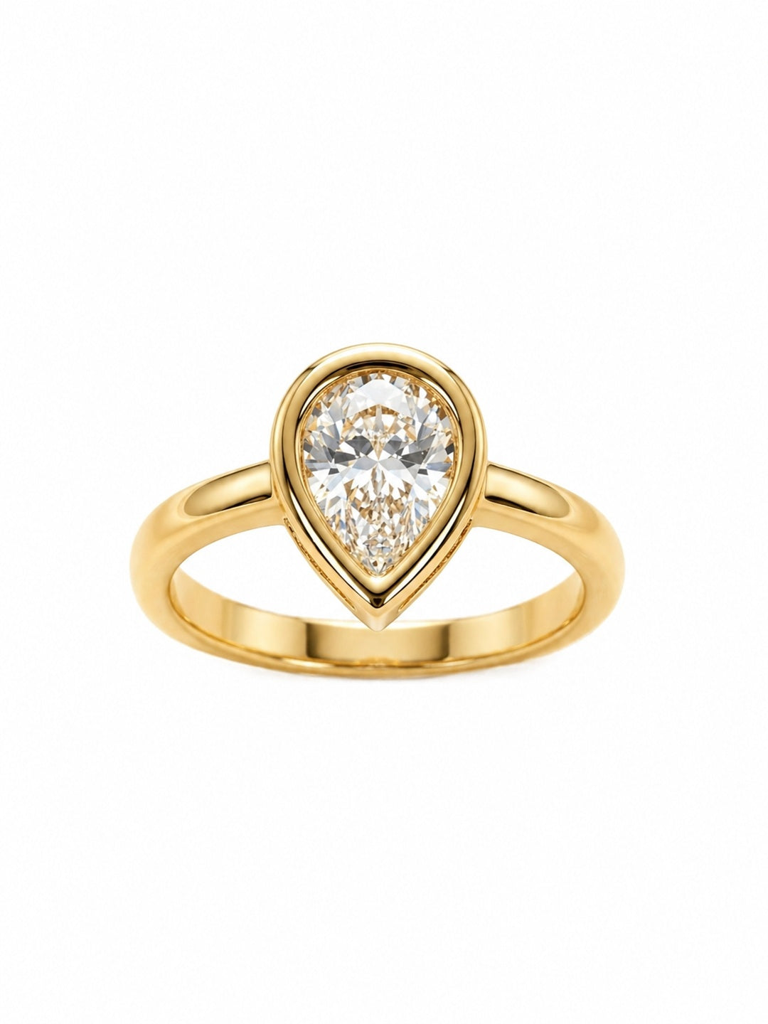 Shafaf Drop Shaped Stone Ring - Gold For Women & Girls