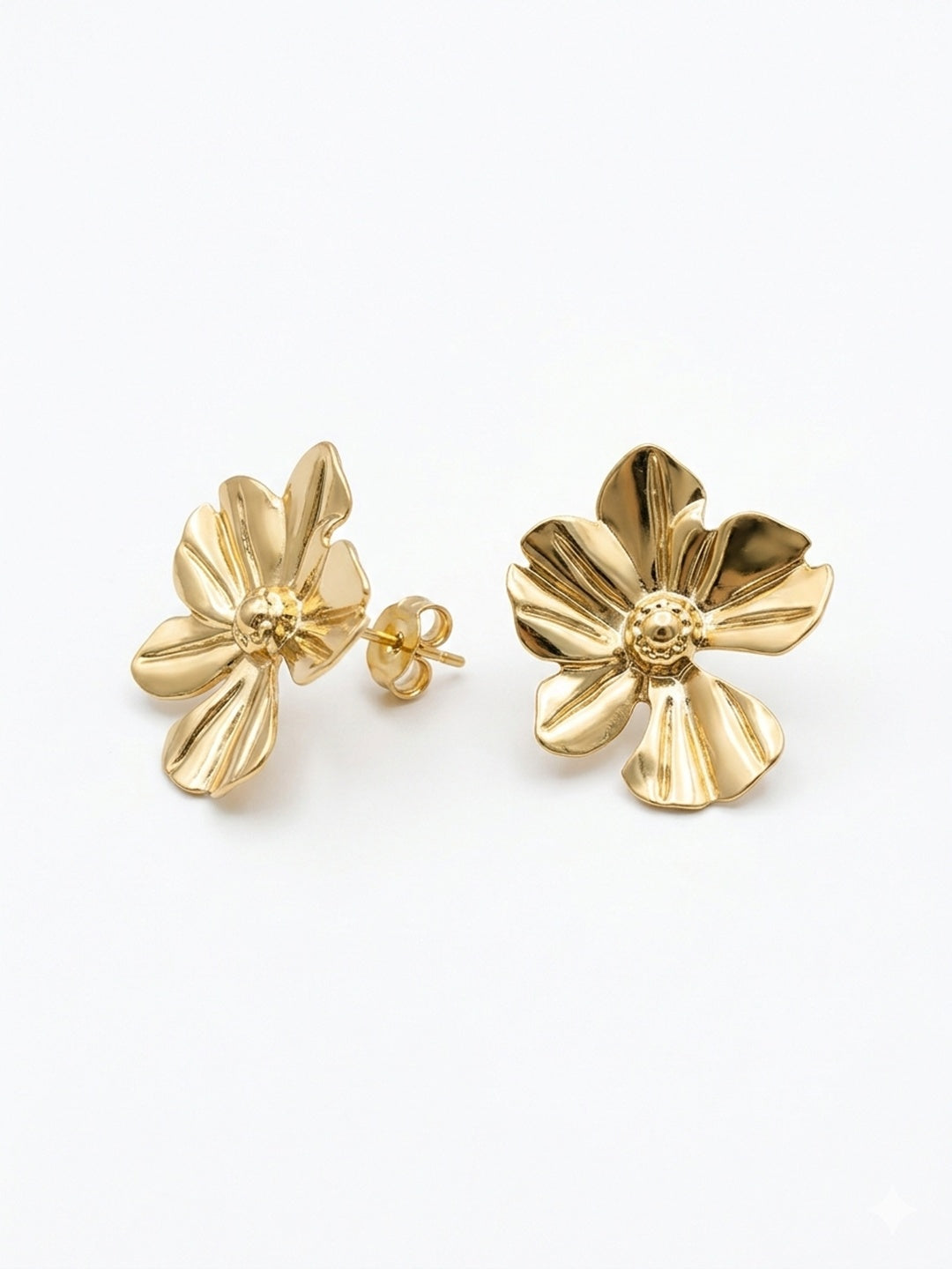 Shafaf Gold Flower Anti Tarnish Earrings for Women and Girls