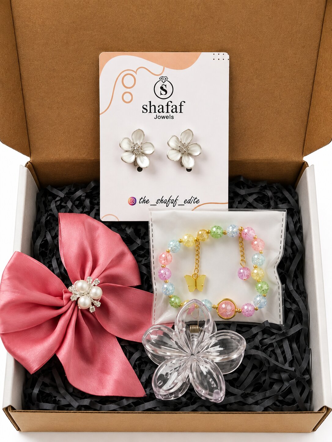 Shafaf 4-Piece Gift Set for Women & Girls | Aesthetic Birthday & Anniversary Gifting Hamper Box