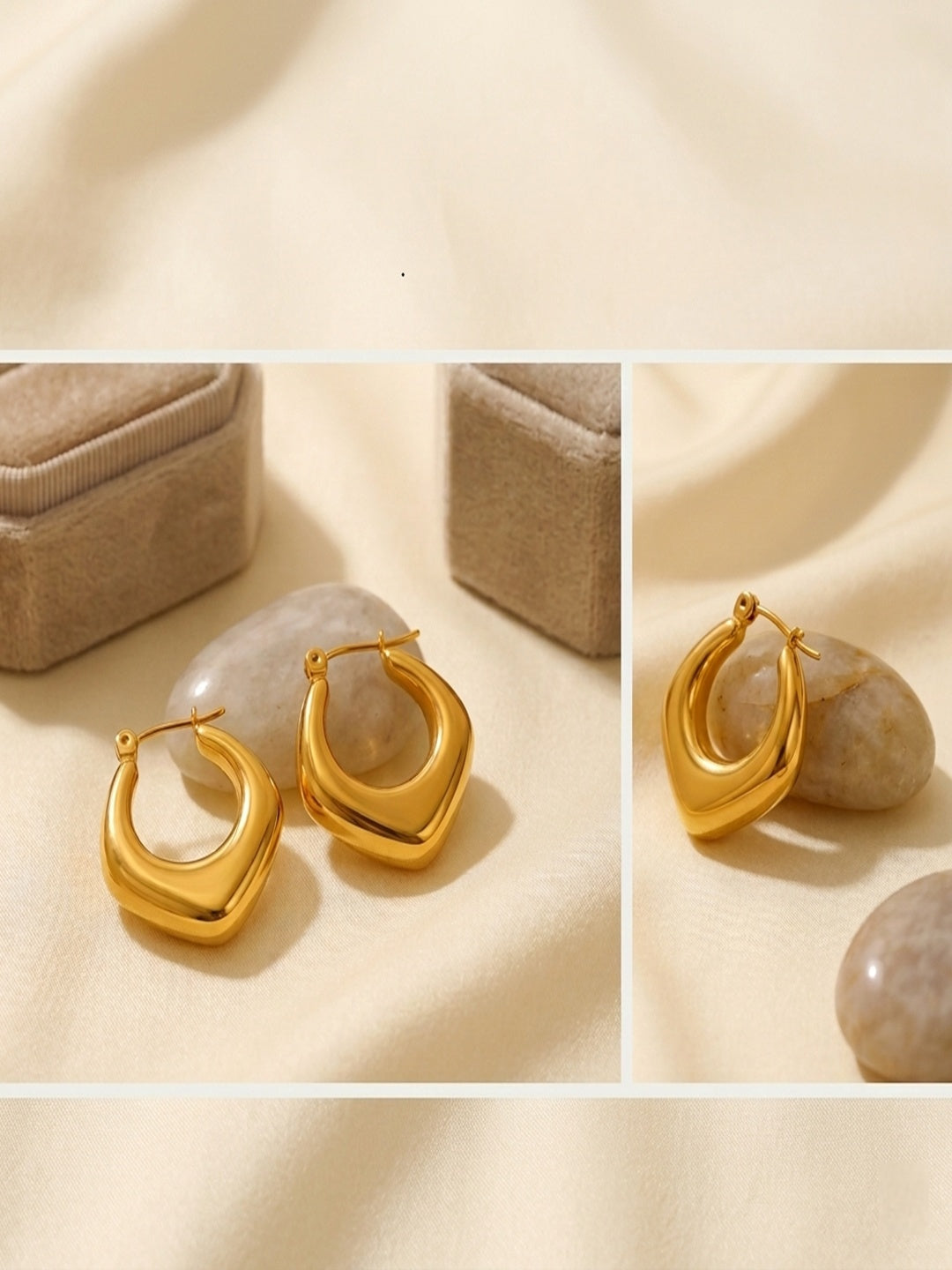 Shafaf Gold Plated Hoop Earrings for Women
