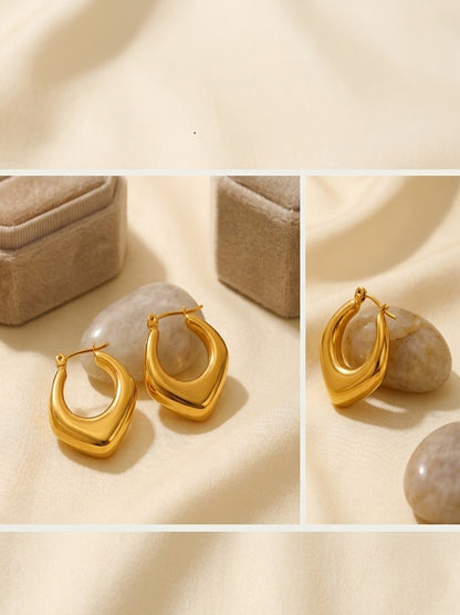 Shafaf Gold Plated Hoop Earrings for Women