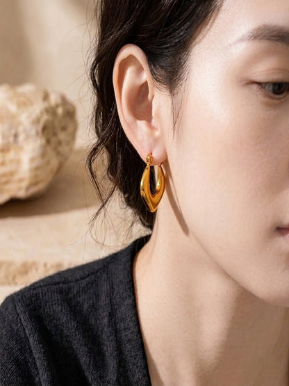 Shafaf Gold Plated Hoop Earrings for Women